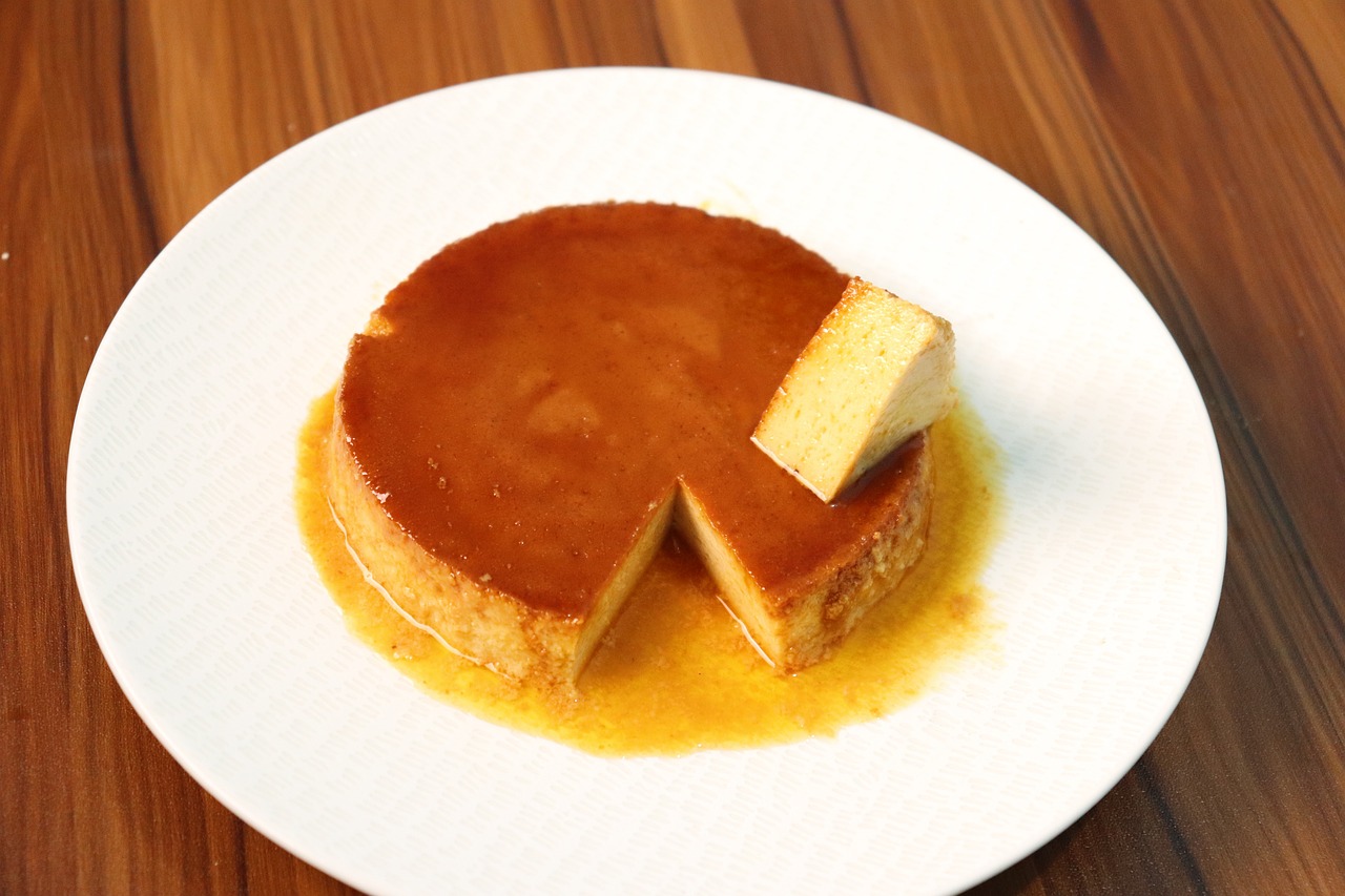 What is traditional flan made of