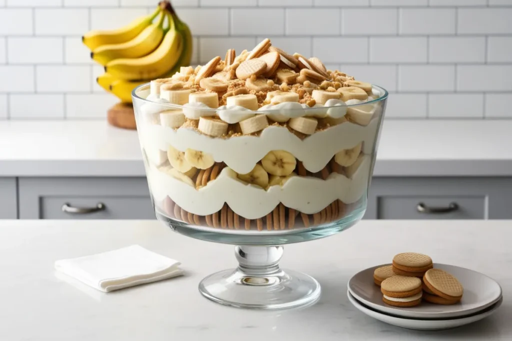 What keeps bananas from turning brown in banana pudding