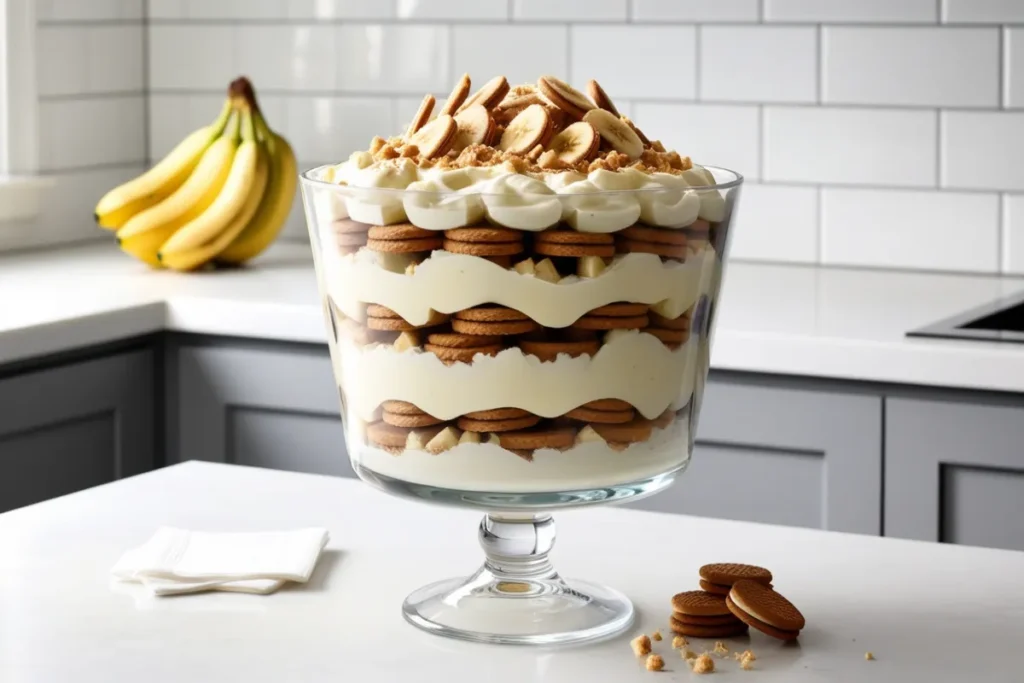 What keeps bananas from turning brown in banana pudding