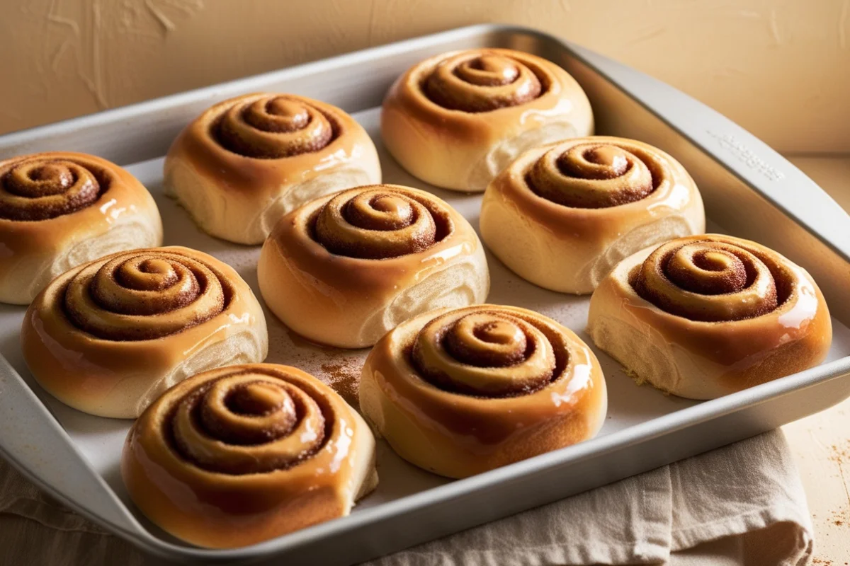 Why put milk on cinnamon rolls before baking