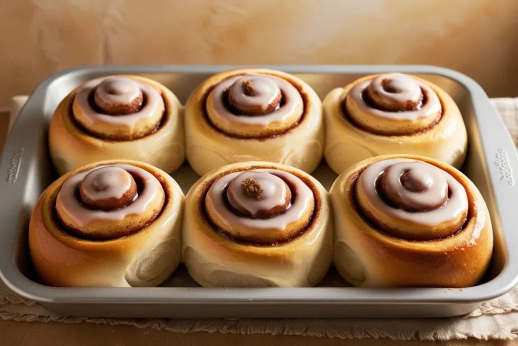 Why put milk on cinnamon rolls before baking