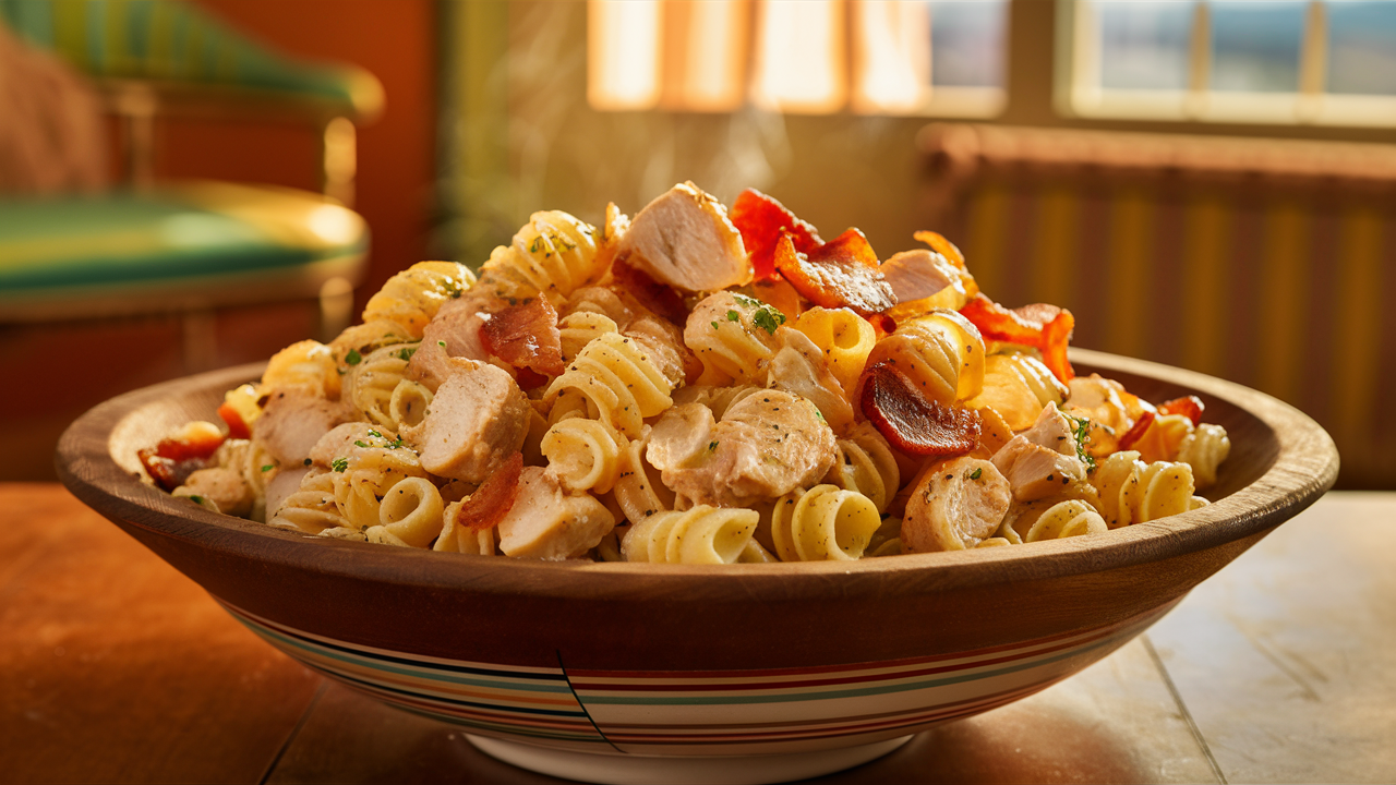 chicken bacon caesar pasta salad