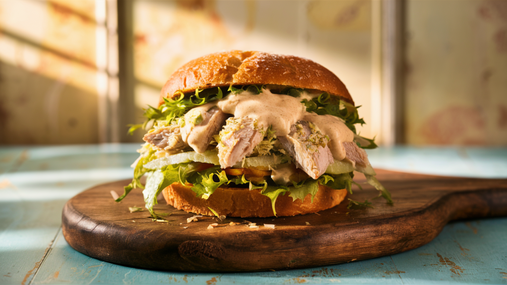 chicken caesar salad sandwich