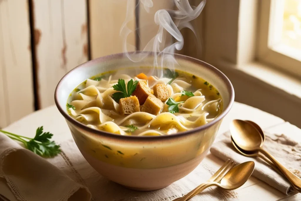 crack chicken noodle soup