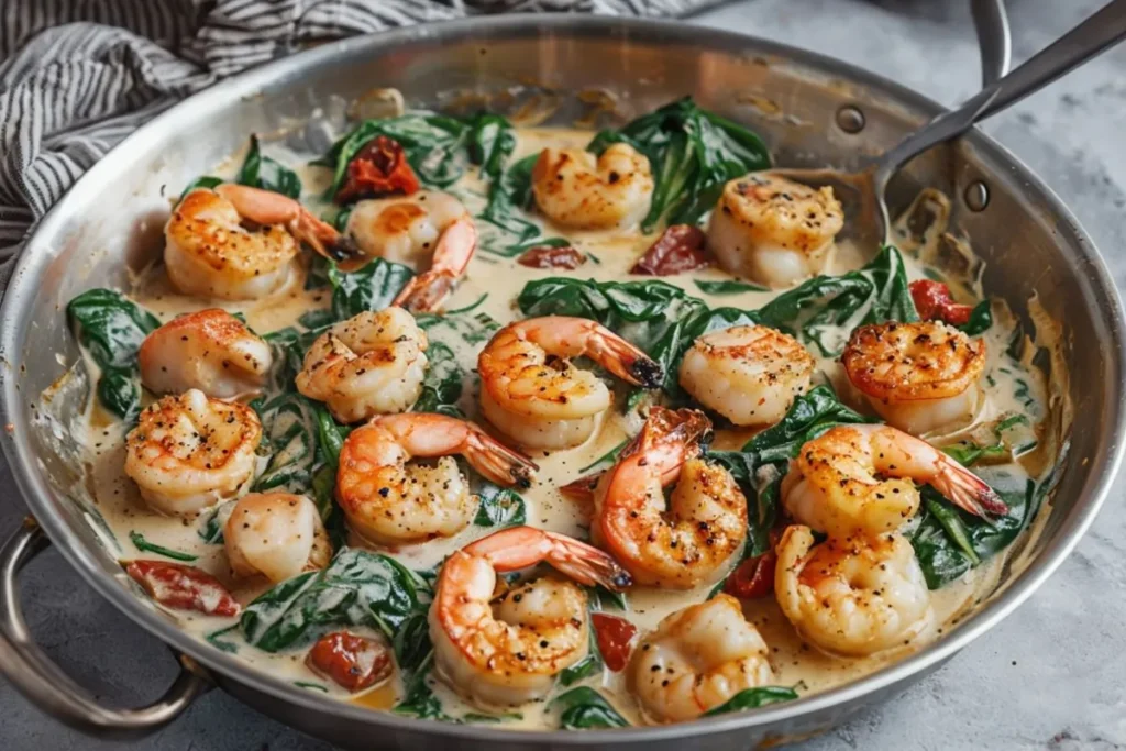 Should you cook scallops or shrimp first