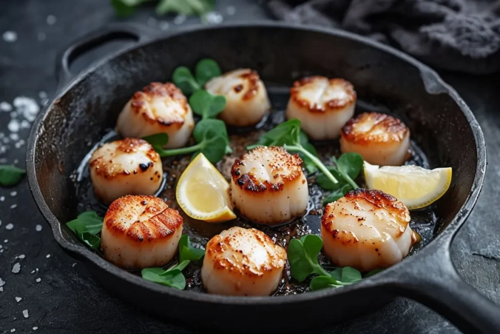 Should you cook scallops or shrimp first