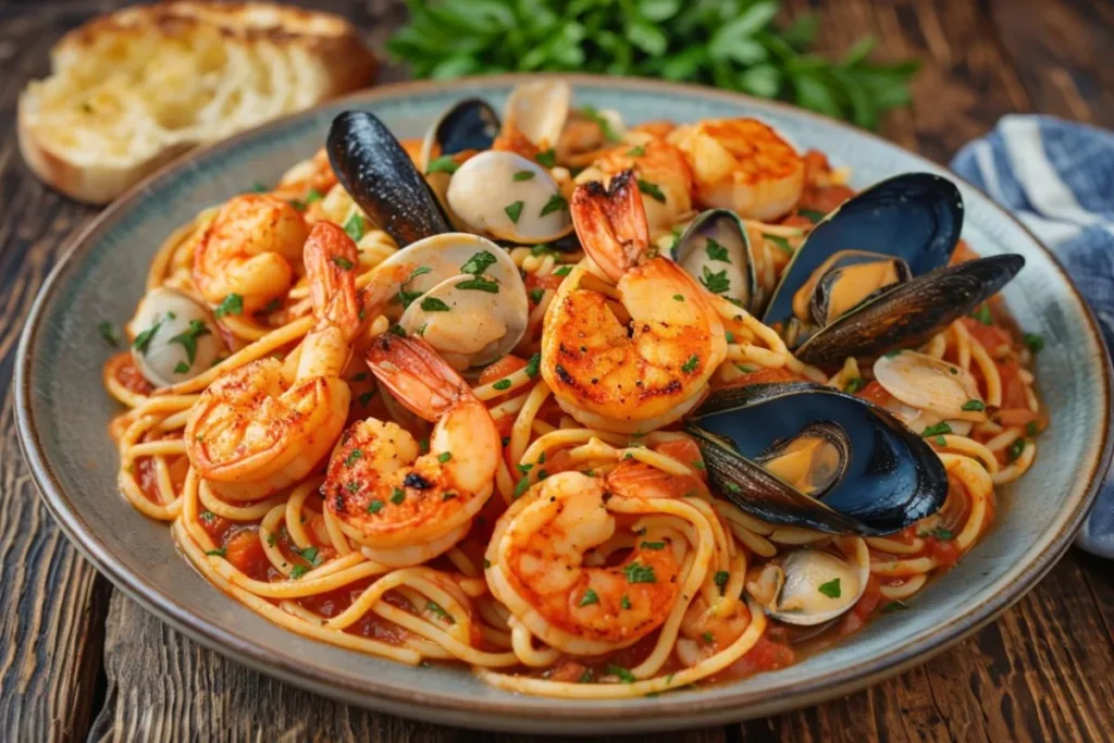 What can I use instead of white wine in seafood pasta