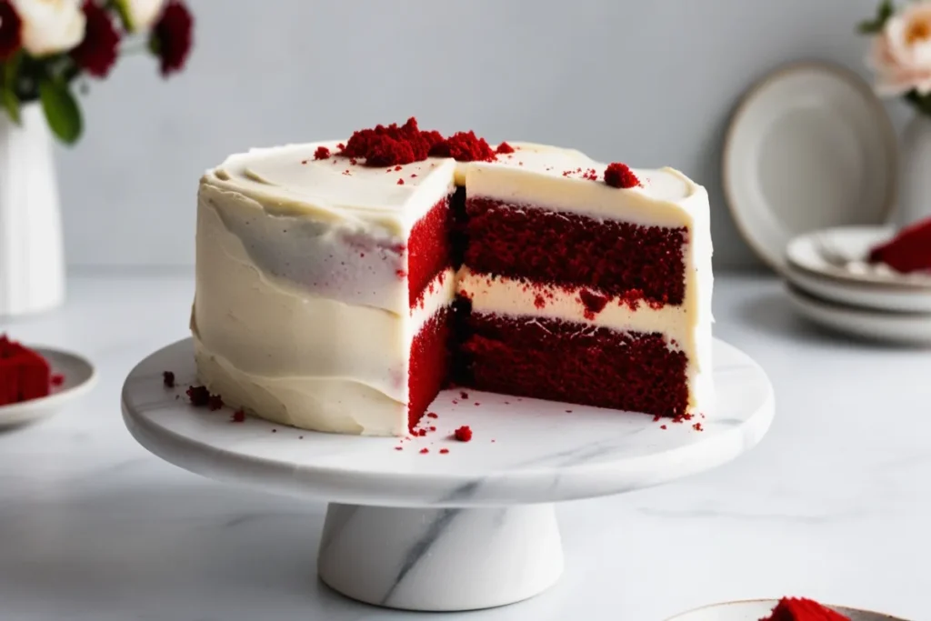 Why add white vinegar to red velvet cake