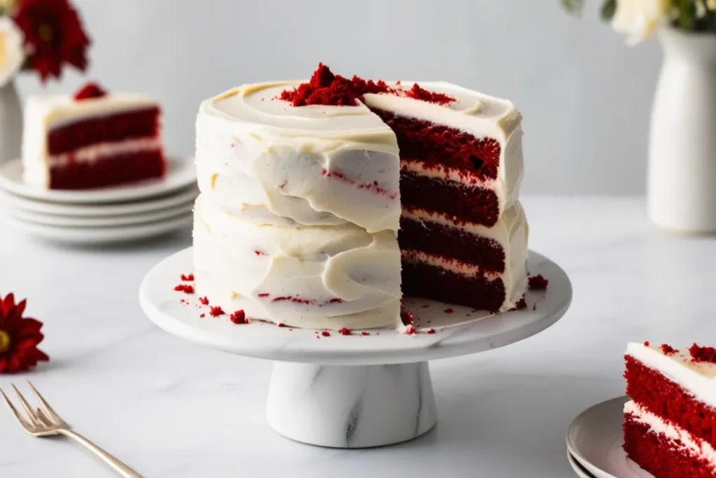 Why add white vinegar to red velvet cake