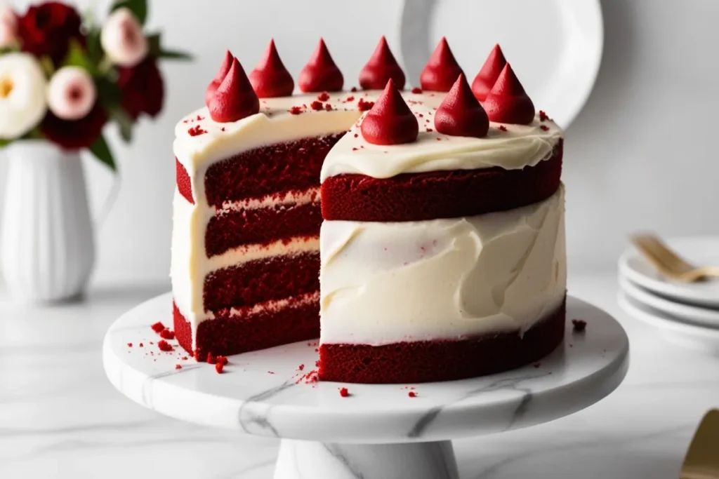 Why add white vinegar to red velvet cake