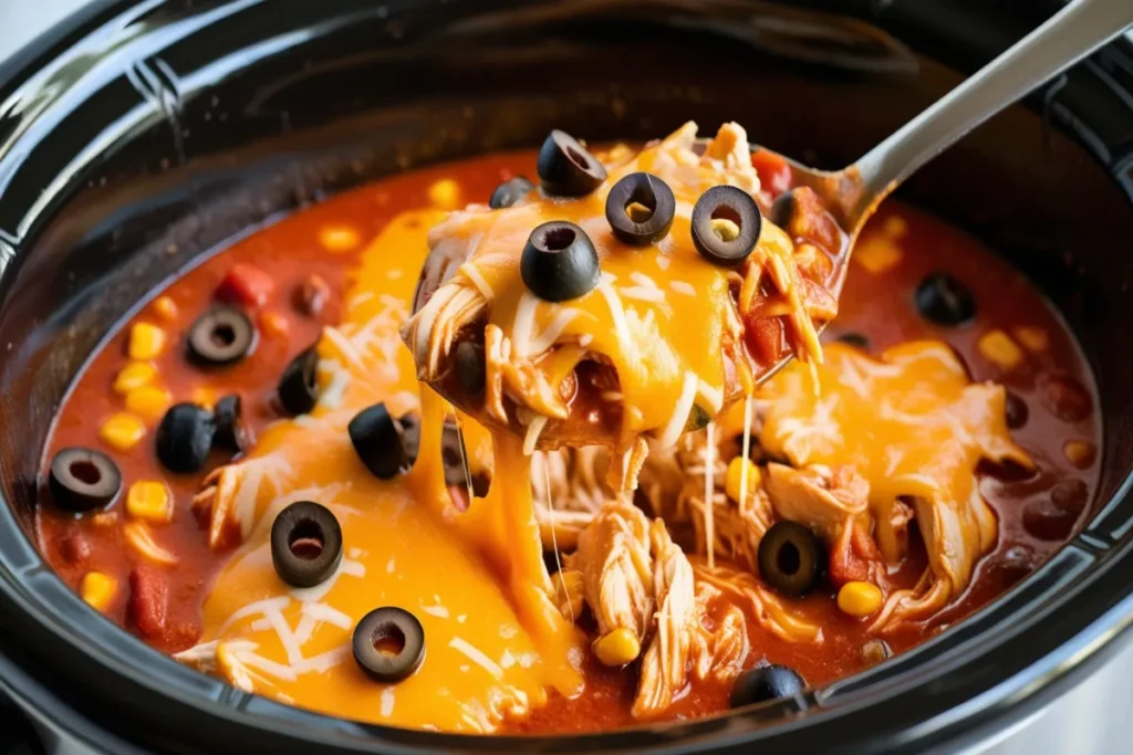 crockpot chicken enchilada casserole