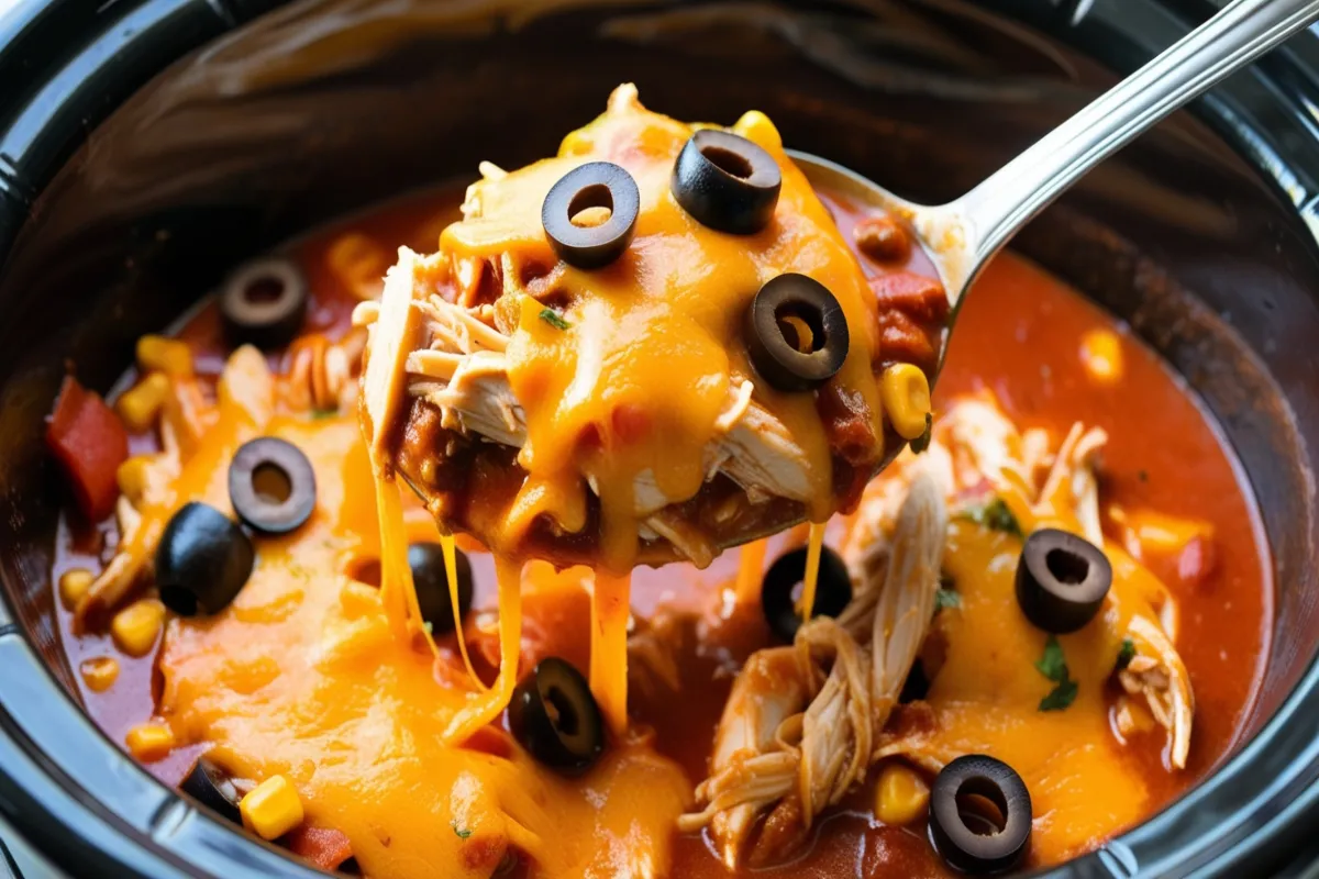 crockpot chicken enchilada casserole