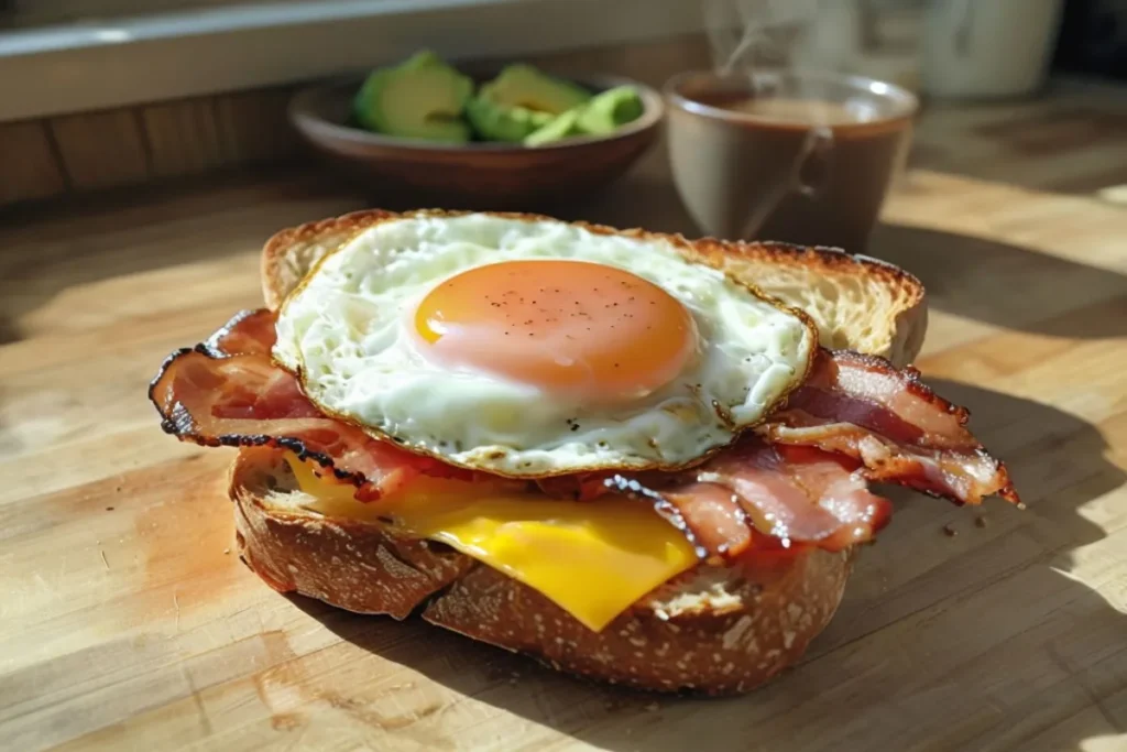 sourdough breakfast sandwich