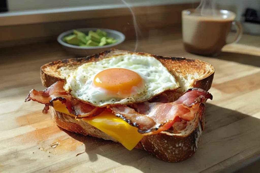 sourdough breakfast sandwich