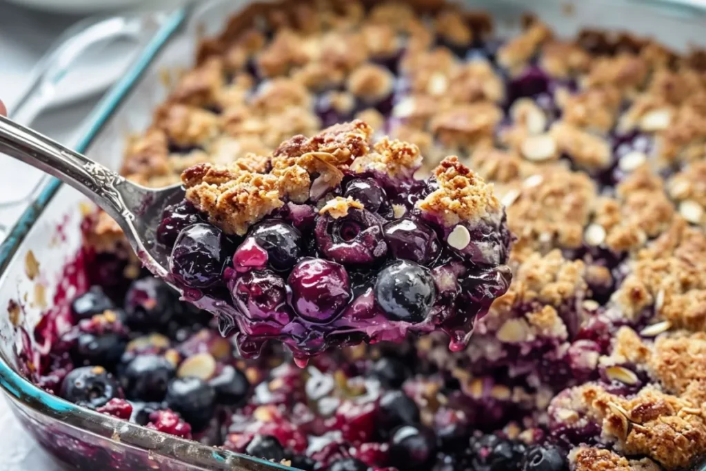 What is the difference between blueberry crumble and blueberry cobbler