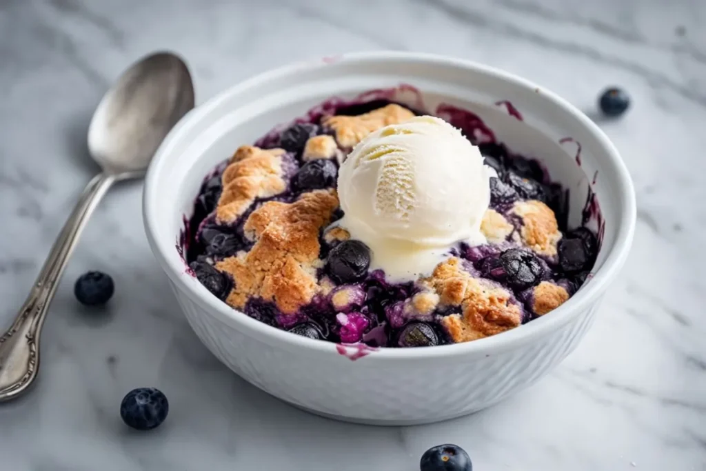 What is the difference between blueberry crumble and blueberry cobbler