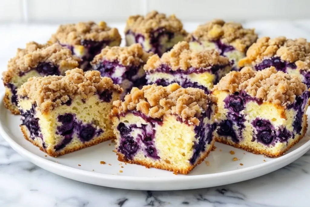 blueberry cream cheese swirl crumbl cake