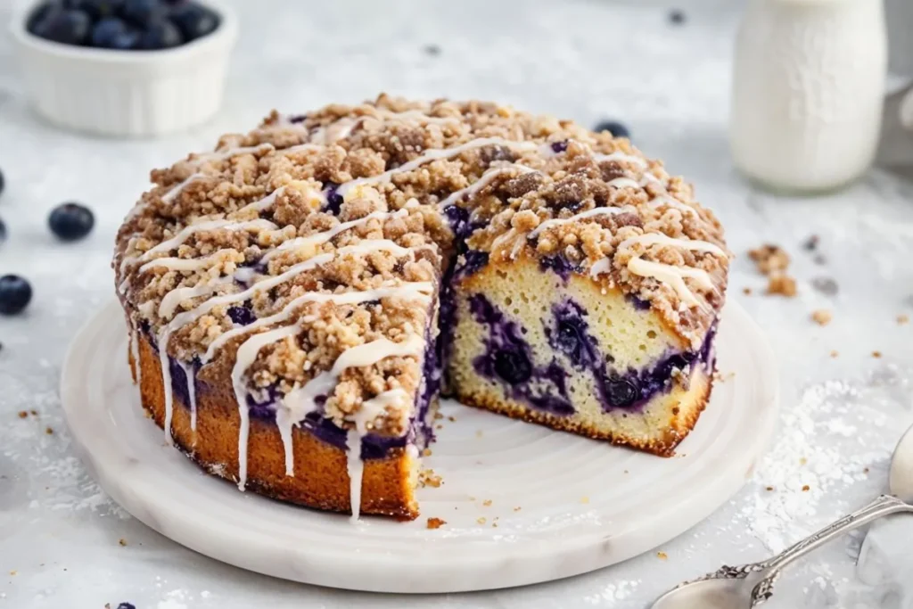 blueberry crumble cake