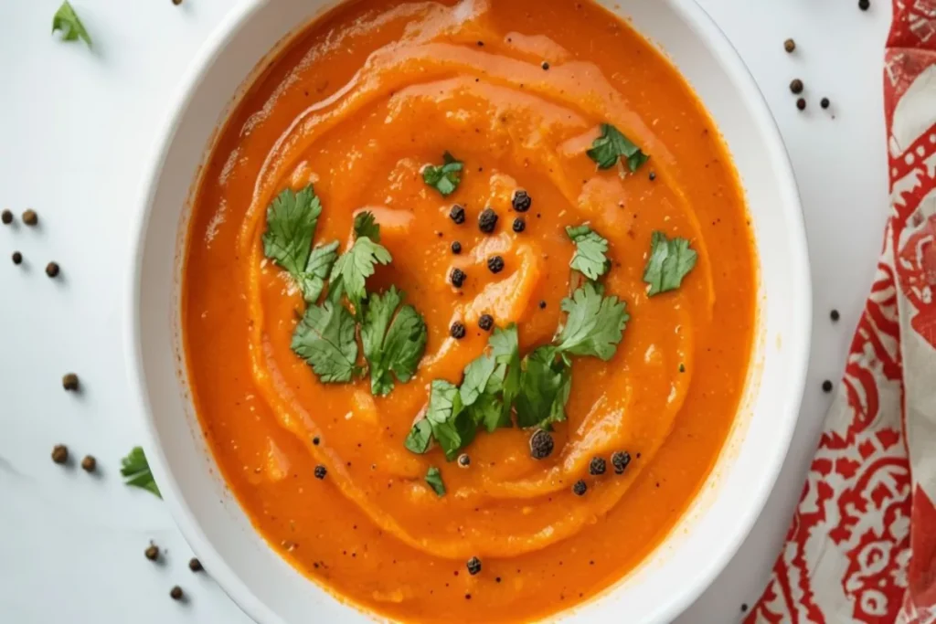 creamy white bean tomato basil soup​