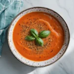 creamy white bean tomato basil soup​